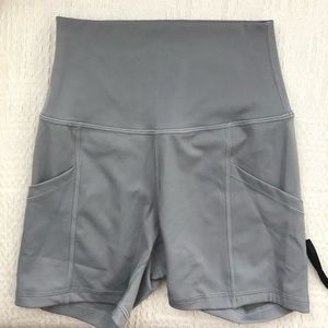 Gray workout shorts